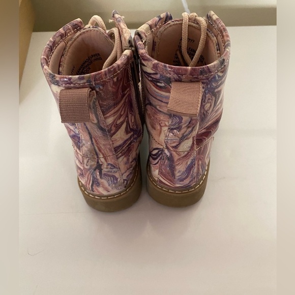 Steve Madden JBetty Ankle Lace Up Boots Marble Girls Size 1 - Picture 2 of 7